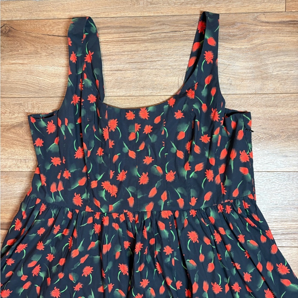 JCrew Fit-and-flare mini dress in painted daisy print - Picture 8 of 13